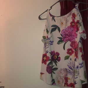 Gaze pink & red floral top